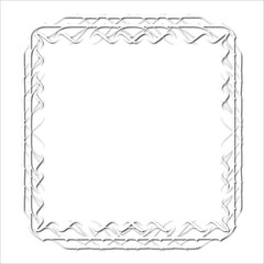 Vintage white decorative frame in Gothic style - elegant white frame on white background, JPG, 300 DPI