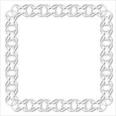 Vintage white decorative frame in Gothic style - elegant white frame on white background, JPG, 300 DPI