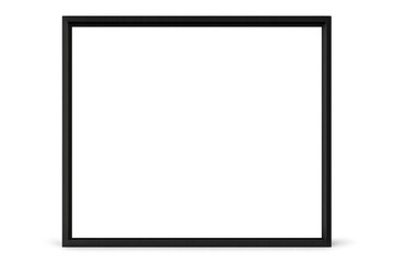 Obraz premium Black square frame on transparent background, empty square, isolated object