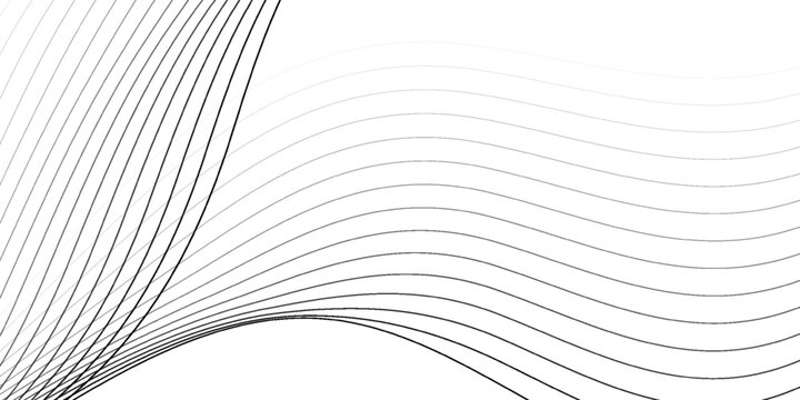 Wavy Lines Black White Shapes, Abstract Curves Background, Graphic Element for Design, Presentations, Web Use, and Modern Minimalist Visuals, 182 characters