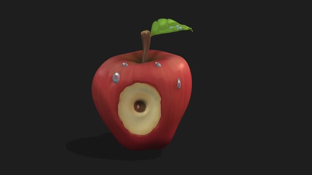 It's an apple eaten by worms.