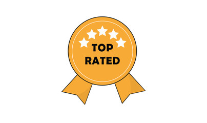 Top Rated badge design vector illustration