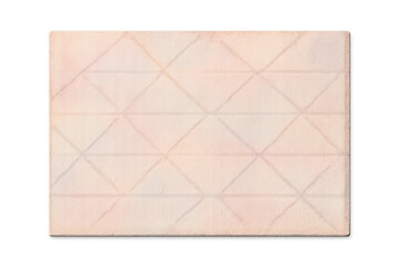Obraz premium Soft quilted pastel fabric rectangle isolated on transparent background.