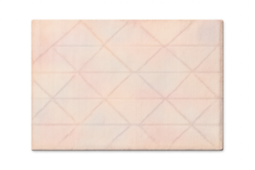 Soft quilted pastel fabric rectangle isolated on transparent background.