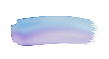 Watercolor blue to purple gradient abstract brush stroke design