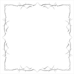 Vintage decorative vector frame in Gothic style - elegant white vector frame on white background, SVG