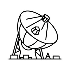 Satellite Dish Line Icon