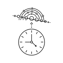 Time Progression and Cyclical System Development Icon