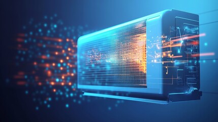 Digital glowing Clock Management in Hand