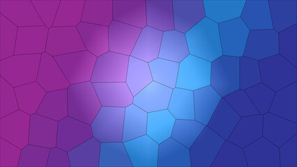 deep purple and blue abstract stained glass background with cool gradient