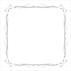 Vintage decorative vector frame in Gothic style - elegant white vector frame on white background, EPS10