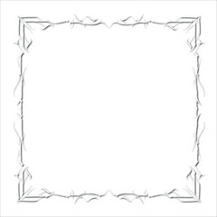 Vintage decorative vector frame in Gothic style - elegant white vector frame on white background, EPS10