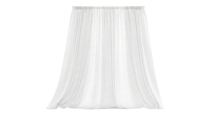 White sheer curtain drapes for wedding or interior mockup