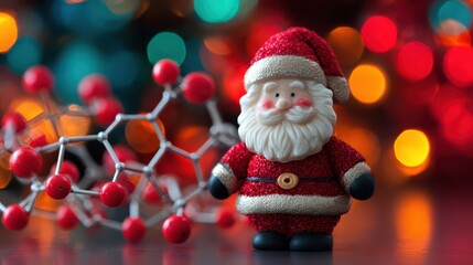 Obraz premium Joyful Santa ornament for holiday cheer