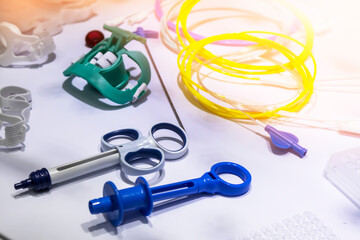 Medical equipment, medicine bottles, chemical and blood bottles, medical tubes used in hospitals