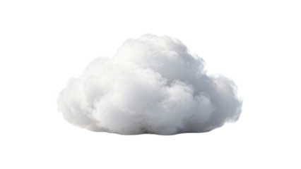 White fluffy cloud formation with soft texture against a plain background
