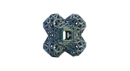 Complex 3 d geometric abstract shape structure digital technology concept