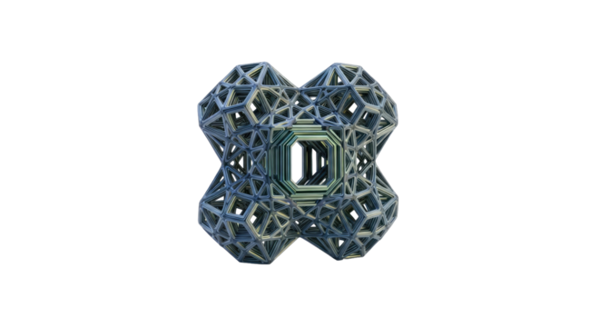 Complex 3 d geometric abstract shape structure digital technology concept