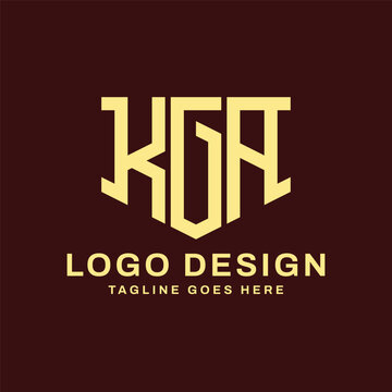 Modern Letter KGA Logo Design