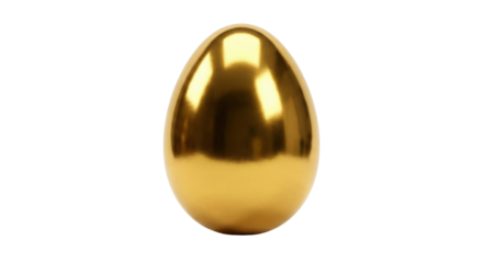 Shiny Golden Metallic Easter Egg Decoration