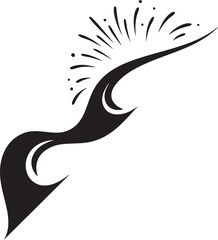 Fototapeta premium Dynamic Black Wave Element With Explosion Effect