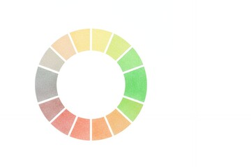 Obraz premium Color wheel in pastel tones on a white background energy efficiency rating