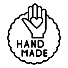 handmade product label icon 