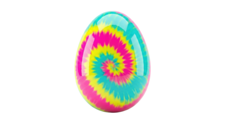 Colorful Tie Dye Psychedelic Easter Egg Decoration