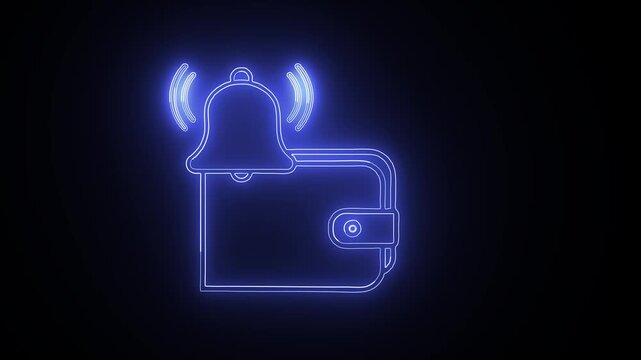 Neon Wallet Notification A Modern Financial Alert Concept.