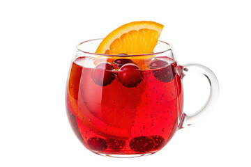 festive cranberry orange punch isolated