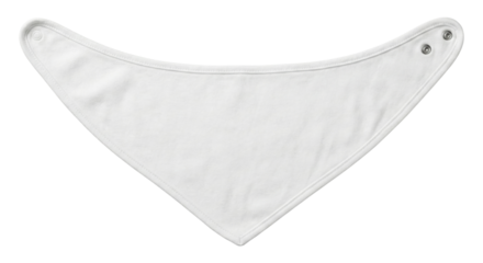 Blank White Cotton Baby Bandana Bib Mockup