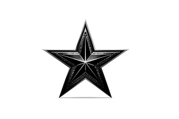 Obraz premium Stylish black star isolated artwork high resolution photo