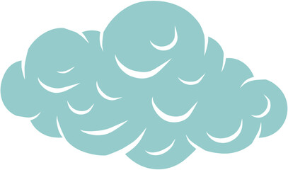 Doodle Hand-Drawn Small Cloud Isolated Weather Element