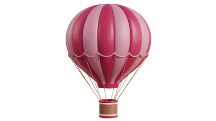 Dreamy vintage hot air balloon soaring high, perfect for whimsical designs and romantic projects