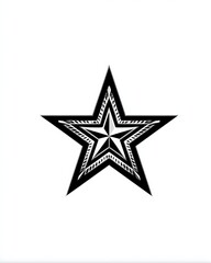 Obraz premium Powerful star emblem dark style high resolution photo