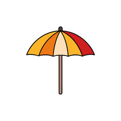 Obraz premium beach umbrella vector clip art for web and graphic design