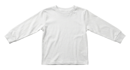 White long sleeve kids t-shirt mockup front view