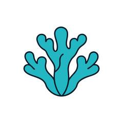 Obraz premium Vector Clip Art Coral Reef Icon on White Background for Web and Graphic Design