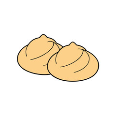 Vector Clip Art Dumplings on White Background for Web and Graphic Design