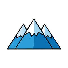 Vector Clip Art Himalaya Mountain Style on White Background for Web and Graphic Design