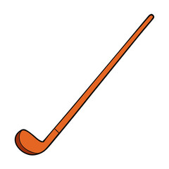 Vector Clip Art Hockey Stick on White Background for Web and Graphic Design