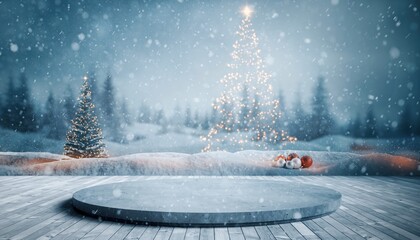 Winter wonderland celebration snowy forest digital art festive atmosphere elevated view holiday spirit captured in a magical scene