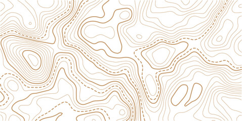 Seamless Light topographic topo contour map background, vector illustration .Mountain trail terrain or path. Vector illustration. © MDSOHEL