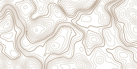 Seamless Light topographic topo contour map background, vector illustration .Mountain trail terrain or path. Vector illustration. © MDSOHEL