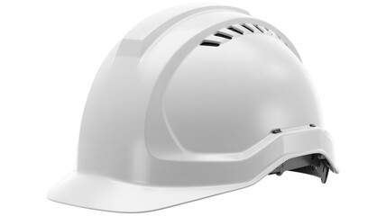 Fototapeta premium Modern white construction helmet for safety and protection on the job site with transparent background