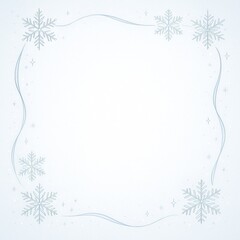 氷のシルバー冬フレーム（正方形）