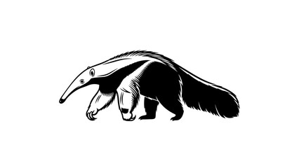 Elegant anteater illustration showcasing wildlife beauty, perfect for educational or conservation projects