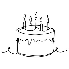 birthday cake vector illustration