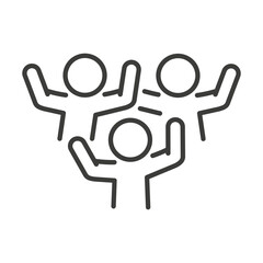 Fans Group. Happy People Icon Illustration