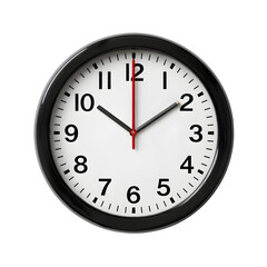 Modern wall clock showing ten past two, perfect for time management and deadline reminders